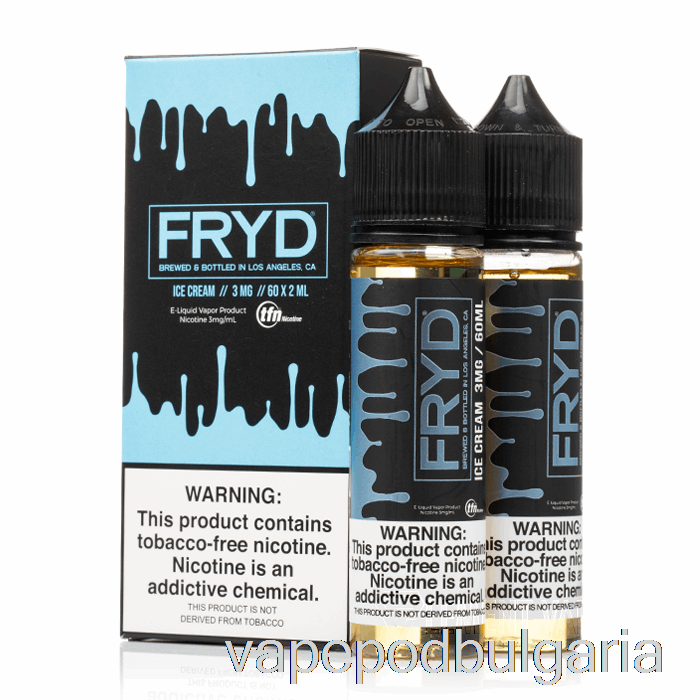 Vape 10000 Дръпки Ice Cream - Fryd E-liquid - 120ml 6mg